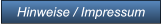 Hinweise / Impressum Hinweise / Impressum